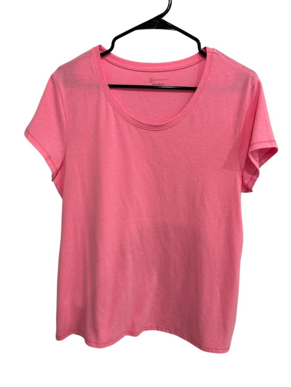 No Boundaries XXXL Pink Scoop Neck T Shirt Relaxed Fit Soft Girl Minimalist